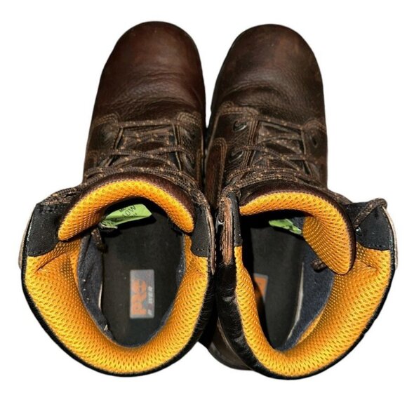 Timberland PRO Helix Work Boots Mens US 10W Brown Alloy Toe EH 86518 Leather 6” - Picture 6 of 9